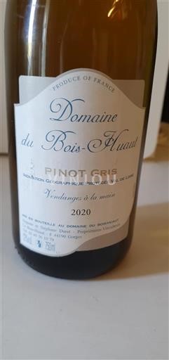 Dolina Loare Domaine Bois-Huaut Pinot Gris 2020