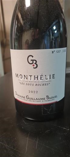 Borgoña Monthélie Domaine Guillaume Baduel Les Sous Roches 2022