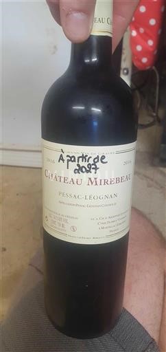 Burdeos Pessac-Léognan Château Mirebeau 2016