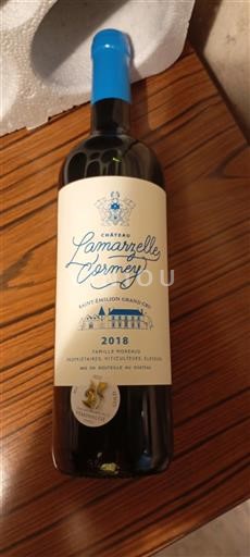 Burdeos Saint-Émilion Gran Cru Grand Cru Château Lamarzelle Cormey 2018