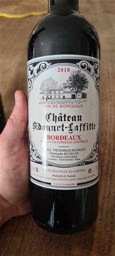 Бордо Château Bidonnet-Laffitte 2018