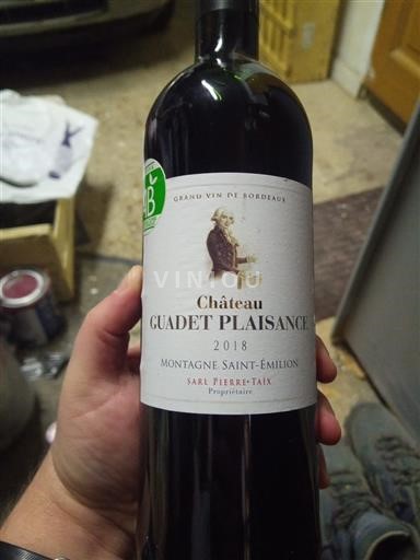 Bordéus Montagne-saint-émilion Château Guadet Plaisance 2018