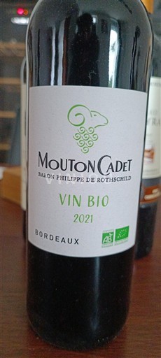 Burdeos Bordeaux Baron Philippe de Rothschild Mouton Cadet Vin Bio 2021