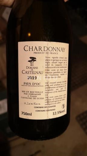 Languedoc-Roussillon Pays d'Oc Domaine Castelnau 2019