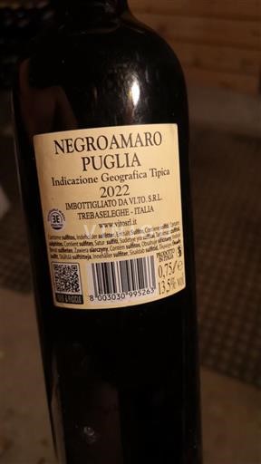 Apulie Nespecifikováno V.I.T.O. S.R.L Negroamaro 2022