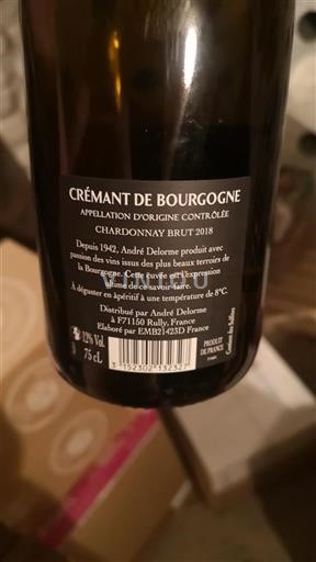 Borgogna Crémant di Borgogna André Delorme Chardonnay Brut 2018