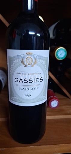 Bordeaux Margaux Grand Cru Gassies 2019