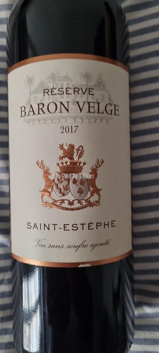 Bordeaux Saint-Estèphe Baron Velge Réserve 2017