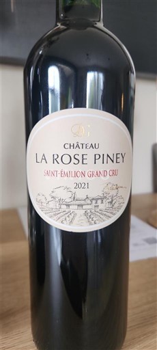 Bordeaux Saint-Émilion Grand Cru Grand Cru Château La Rose Piney 2021