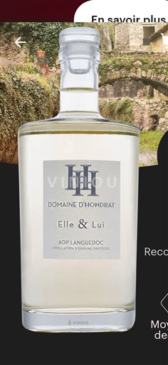 Languedoc Domaine Hondrat Elle & Lui Icke årgångsbetecknad