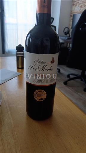 Vin Rouge sec Château Les Merles 2021 France Sud-Ouest Bergerac AOC