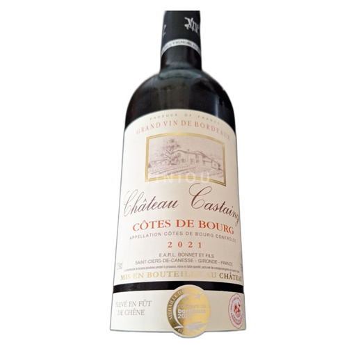 Vin Rouge sec Castaing 2021 France Bordeaux Côtes-de-bourg AOC