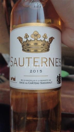 Bordeaux Sauternes Premier Cru Château Suduiraut 2015