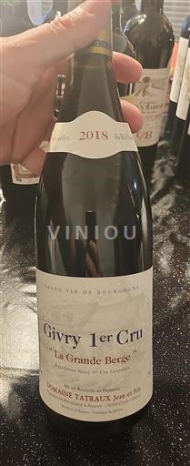 Borgogna Non specificato Premier Cru Domaine Tatraux Jean et Fils La Grande Berge 2018
