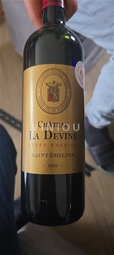 Bordeaux Saint-Émilion Château La Devine Passion 2020