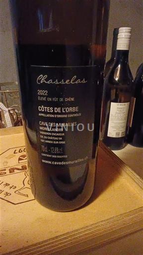 Waadt Côtes de l'Orbe AOC Cave des Murailles Élevé en fût de chêne 2022