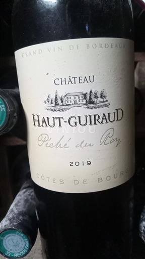 Burdeos Côtes-de-bourg Château Haut-Guiraud Péché du Roy 2019
