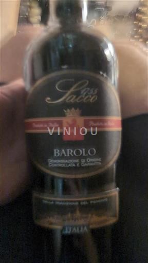 Vin Rouge sec Sacco 2013 Italie Piémont Barolo DOC