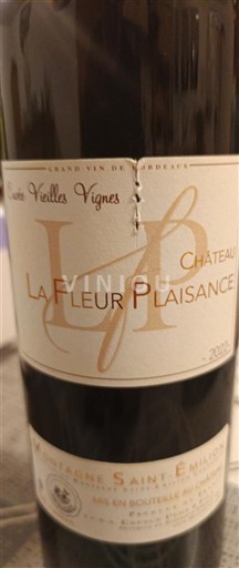 Bordeaux Montagne-saint-émilion Château La Fleur Plaisance Vieilles Vignes 2022