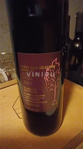 Waadt Côtes de l'Orbe AOC Domaine L'Orme Pinot Noir Sélection 2021
