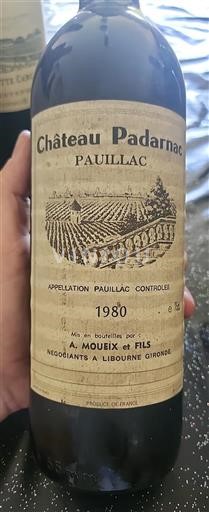 Bordeaux Pauillac Château Padarnac 1980
