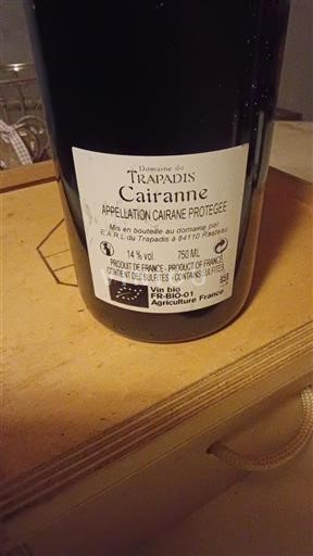 Thung lũng Rhône Cairanne Domaine Trapadis Không niên vụ