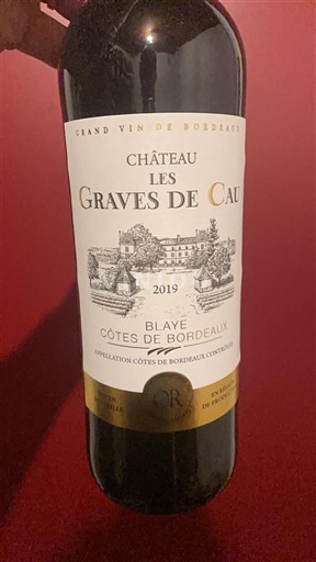 Bordeaux Blaye-Côtes-de-Bordeaux Château Les Graves de Cau 2019
