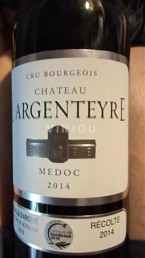 Bordeaux Médoc Cru Bourgeois Château L'Argenteyre 2014