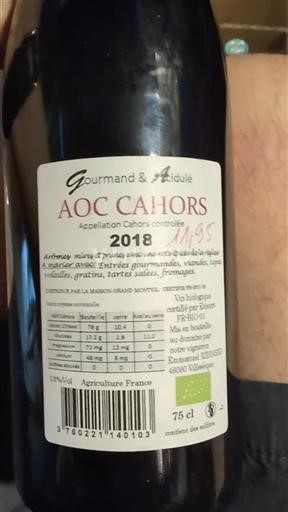 Sydvestfrankrig Cahors Maison Grand Monteil Gourmand & Acidulé 2018