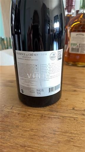 Vale do Ródano Ventoux Patience des Chênes 2018