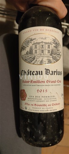 Bordeaux Saint-Émilion Grand Cru Grand Cru Château Darius 2015
