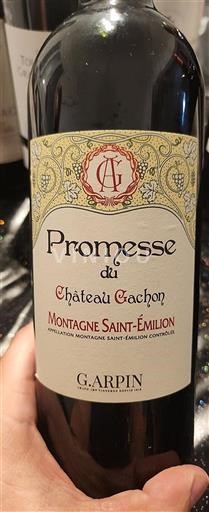 Bordeaux Montagne-Saint-Émilion Château Gachon Promesse 2013