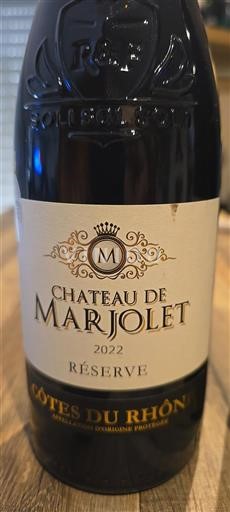 Rhône Valley Côtes-du-Rhône Château Marjolet Réserve 2022