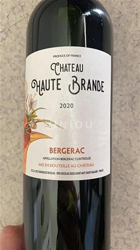 Sud-Ovest Bergerac Chateau Haute Brande 2020