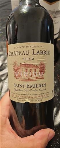 Bordéus Saint-Émilion Château Labrie 2012