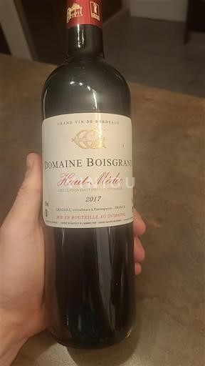 Bordeaux Haut-Médoc Domaine Boisgrand 2017