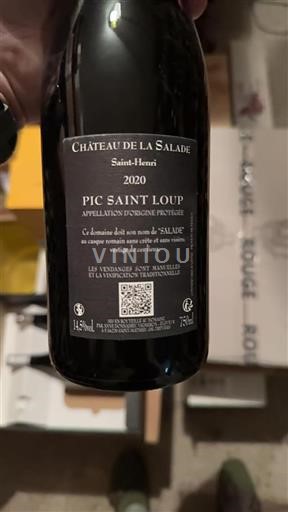 Languedoc Pic-saint-loup Château La Salade Saint-Henri 2020