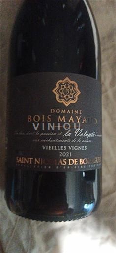 Loirevallei Saint-Nicolas-De-Bourgueil Domaine Bois Mayaud Vieilles Vignes 2021