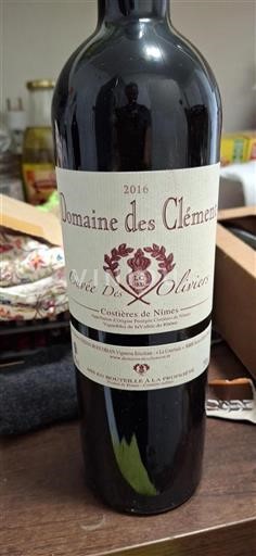 Rhône-dalen Costières-de-nîmes Domaine Des Clément des Oliviers 2016