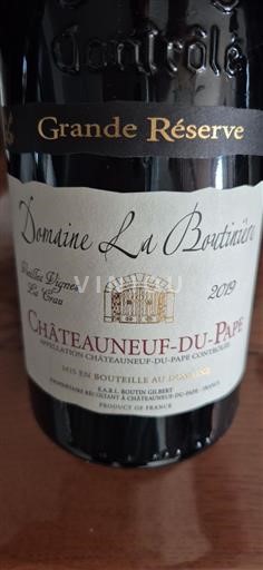 Rhônetal Châteauneuf-du-Pape Domaine La Boutinière Vieilles Vignes La Crau 2019