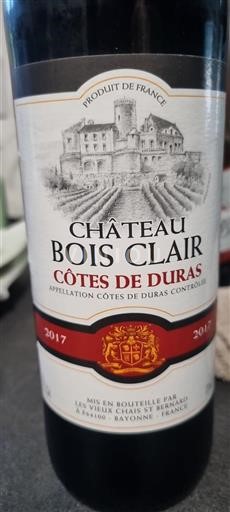 Southwest Côtes de Duras Château Bois Clair 2017