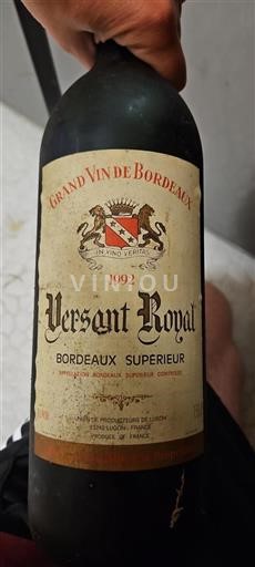 Bordeaux Bordeaux supérieur Union de Producteurs de Lugon Versant Royal 1992