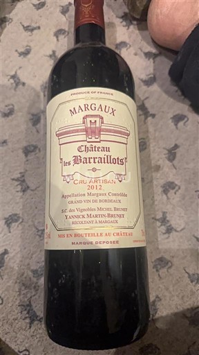 Bordeaux Margaux Château Les Barraillots 2012