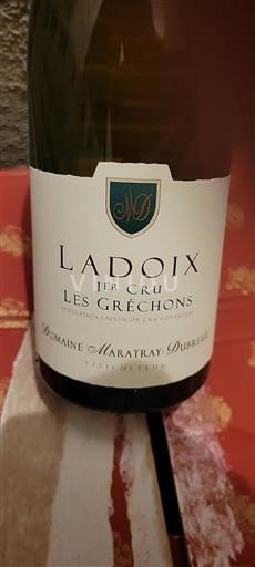 Vin Blanc sec Les Gréchons Maratray Dubreuil 2021 France Bourgogne AOC Premier Cru