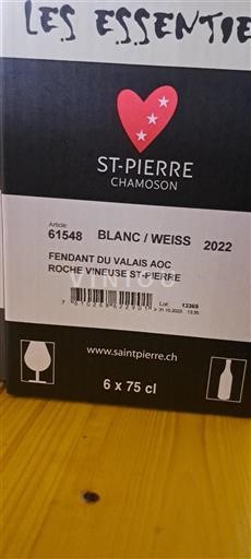 Valais St-Pierre Chamoson Roche VINEUSE ST-PIERRE 2022