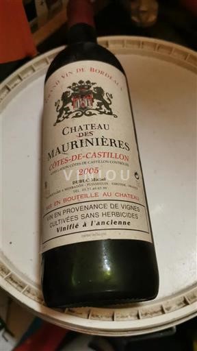 Bordeaux Nespecifikováno Château Des Maurinières 2005