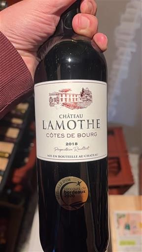 Bordeaux Côtes-de-Bourg Château Lamothe 2018