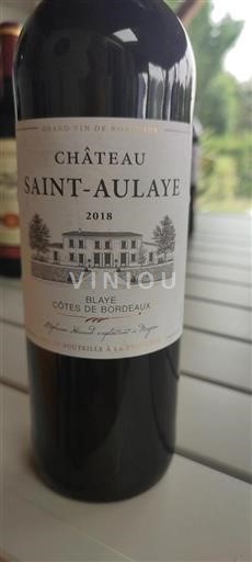 Bordéus Blaye-Côtes-de-Bordéus Château Saint-Aulaye 2018