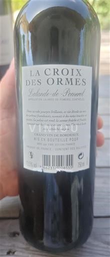 Bordeaux Lalande-de-pomerol La Croix des Ormes 2019