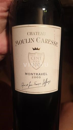 Südwestfrankreich Montravel Château Moulin Caresse Cent pour 100 2003